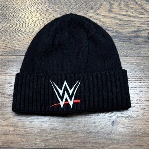 WWE Black Knit Beanie Hat